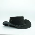Black Suede Leather Cowboy Hat for Men