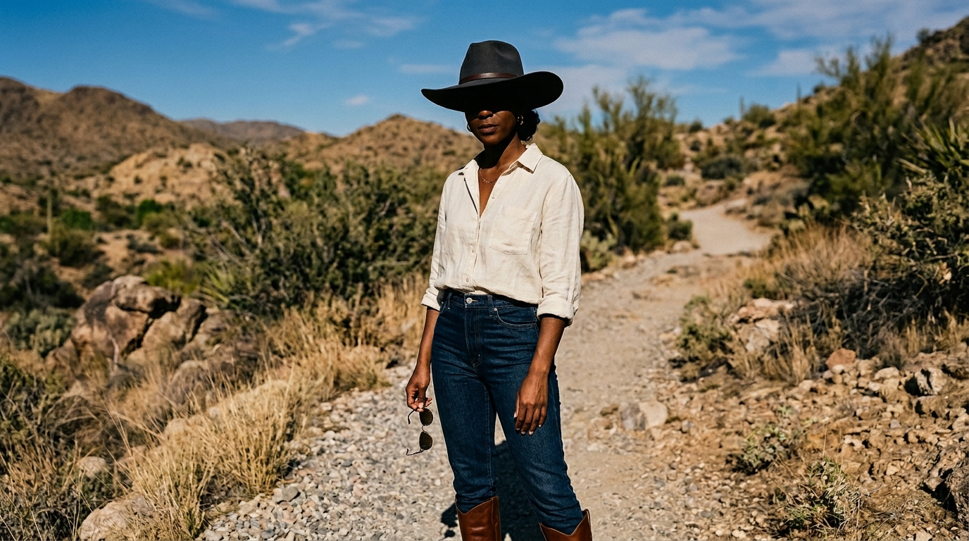 wide brim cowboy hat