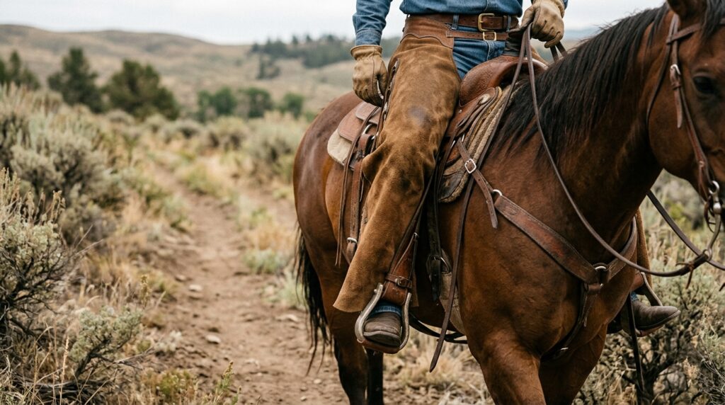 man in leather chaps​
