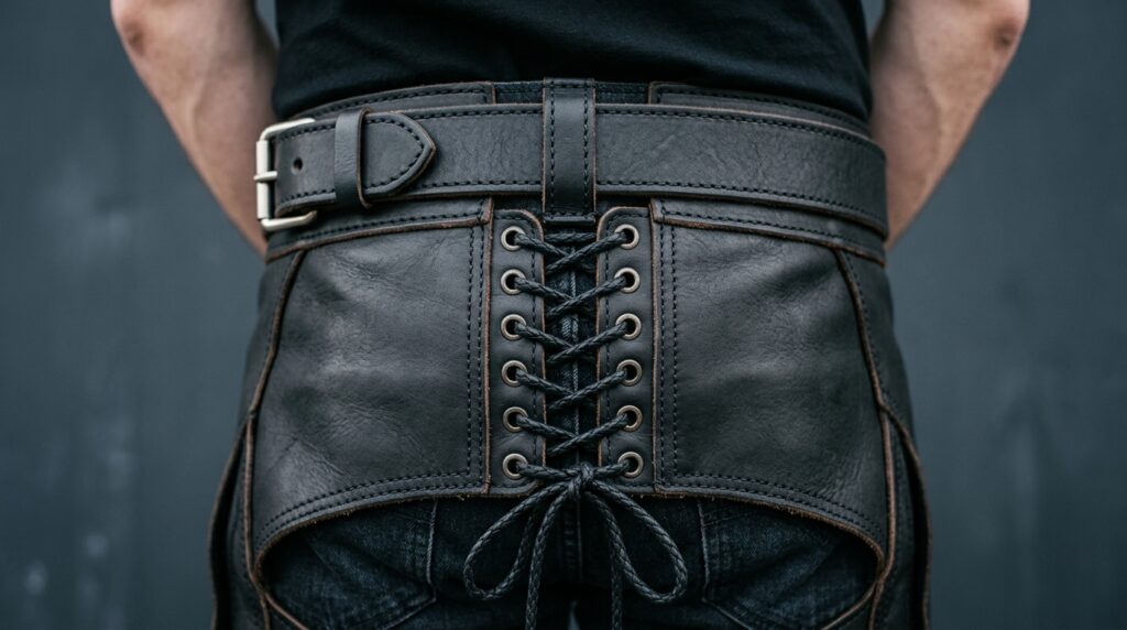 man in leather chaps​