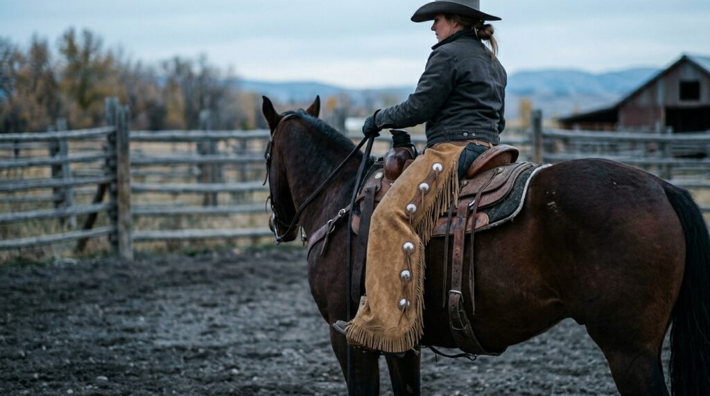 leather rodeo chaps​