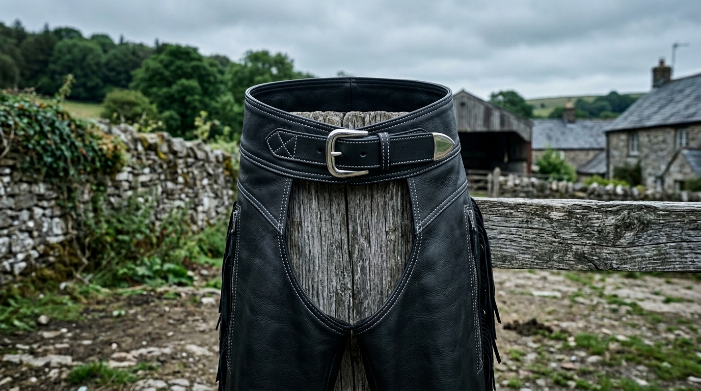 Black Leather Chaps for Womens Wear: Tailored Protection for the Trail
