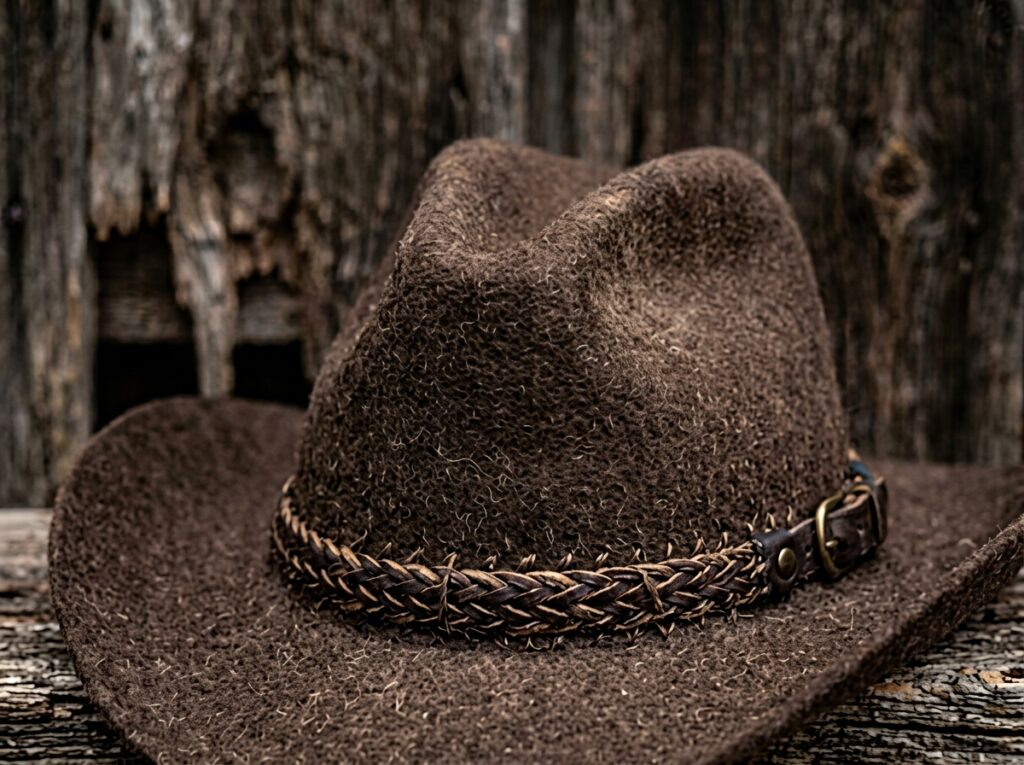 brown cowboy hat