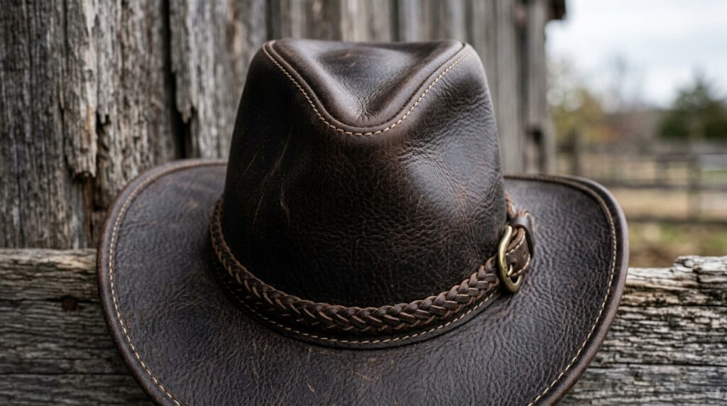 mens leather cowboy hats