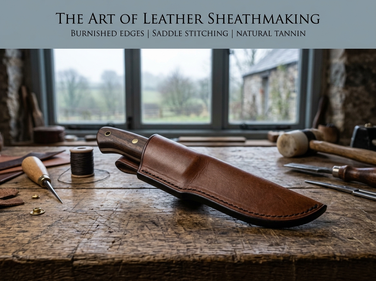 how to make a leather knife sheath