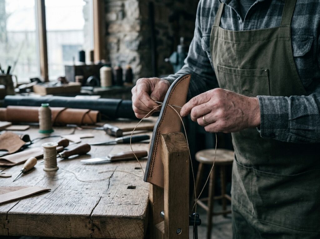 how to make a leather knife sheath
