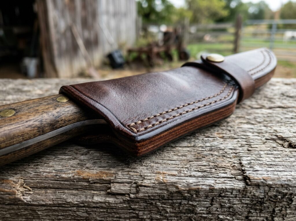 how to make a leather knife sheath
