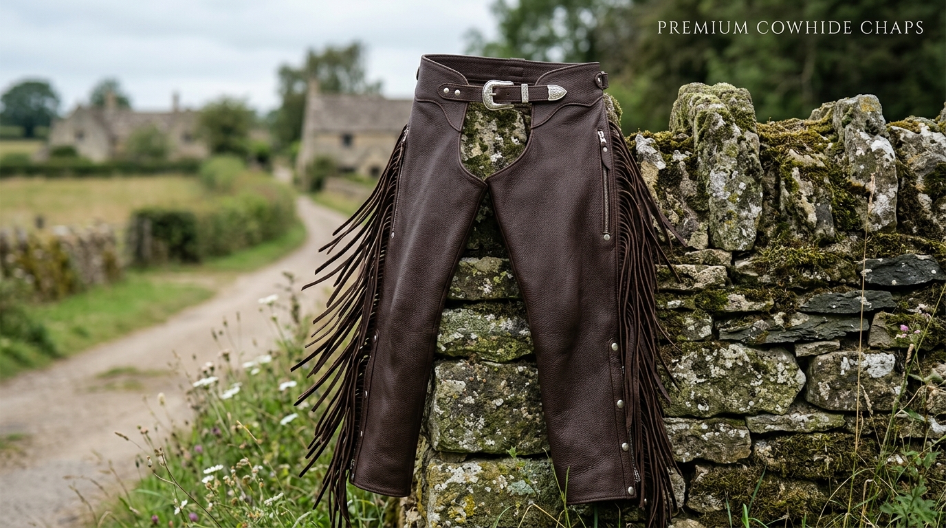women's fringed leather chaps​