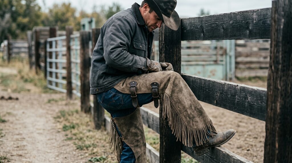 leather rodeo chaps