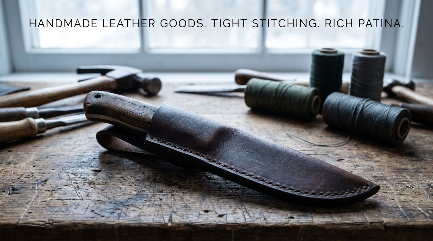 fixed blade knife leather sheath​