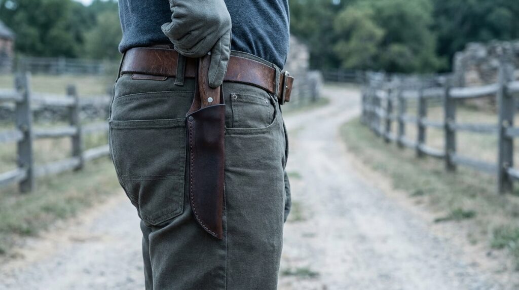 fixed blade knife leather sheath​